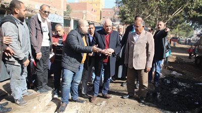 محافظ الجيزة يتفقد أعمال تطهير وتحسين كفاءة مصرف الرهاوى