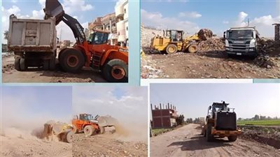 التدخل السريع بالشرقية: رفع 337880 طن قمامة ومخلفات مبانى خلال 2023