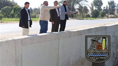سكرتير بنى سويف يتفقد مخر سيل أبوصالح شرق النيل  