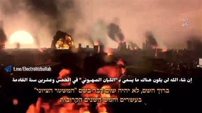 نهاية إسرائيل.. حزب الله ينشر فيديو للمناطق المستهدفة فى تل أبيب 