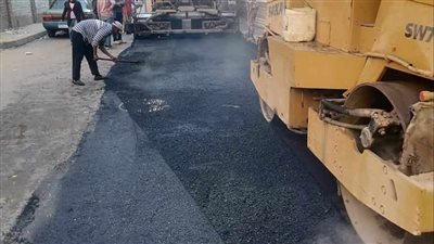 رصف طرق وشوارع المنيا