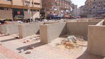 رفع كفاءة الأرصفة والشوارع المحيطة بسوق كفرالشيخ الحضري