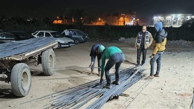 إزالة التعديات ومصادرة معدات ومواد البناء بمركز ومدينة الفيوم 