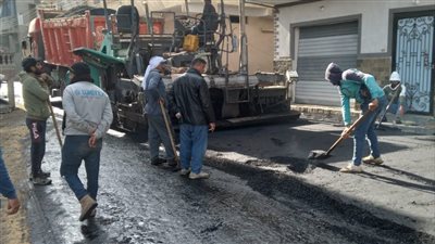 رصف شارع «مسجد البيلي الشرقاوي» ببيلا كفرالشيخ بطول 360 متر