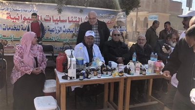 علاج وفحص 8151 رأس ماشية في قافلة بيطرية بالفيوم 