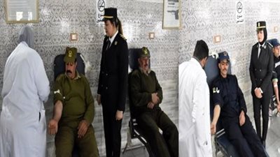 ملحمة إنسانية.. رجال الداخلية يتبرعون بالدم في الشرقية  