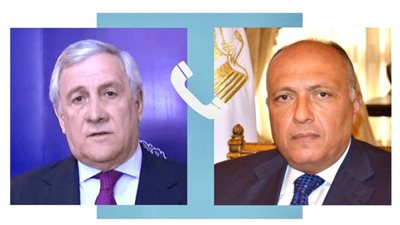 وزير الخارجية يتلقى اتصالاً من وزير الخارجية الإيطالي
