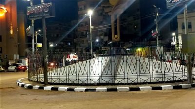 رفع كفاءة الإضاءة بميدان الشيخ حسانين بالمنصورة