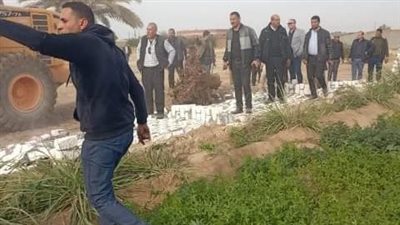 حملات يومية لإزالة التعديات على الأراضي الزراعية بالشرقية 