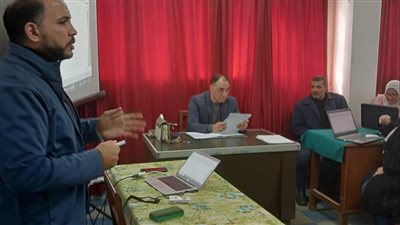  تدريب 20 موظف علي أساسيات الحاسب الآلى بالتنظيم والإدارة بكفرالشيخ