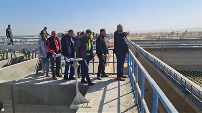 رئيس مياه سوهاج يتفقد محطة معالجة صرف صحى طهطا وتوسعاتها