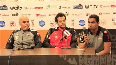 إبراهيم المصري: نشكر الجمهور العظيم ونطالبهم باستمرار الدعم لمنتخب اليد 