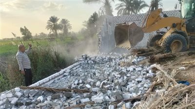 إزالة 7 حالات تعدٍ على الأراضي الزراعية بالفيوم 