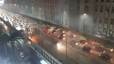 الحالة المرورية بكوبري أكتوبر مساء اليوم