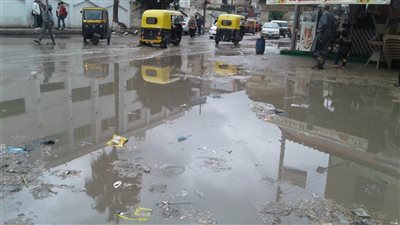 أمطار غزيرة بمدينة كفر الدوار بالبحيرة