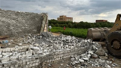 إزالة تعديات على أملاك الدولة والأراضي الزراعية بمراكز البدرشين ومنشأة القناطر