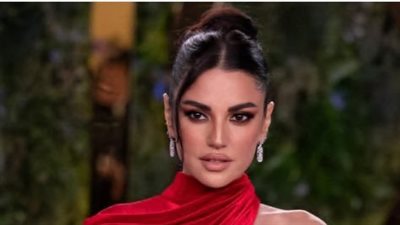 درة زروق تطل بالدانتيل كالزهرة في البستان 