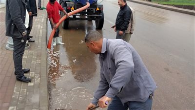 سقوط أمطار متوسطة على قري الغربية