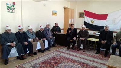 رئيس منطقة شمال سيناء الأزهرية يستقبل وفد الجامع الأزهر بمدينة بئر العبد