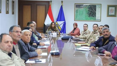 محافظ دمياط تناقش الموقف الخاص بشبكات المرافق 