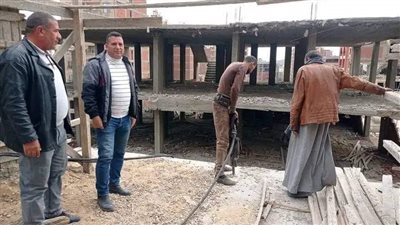 استمرار حملات الازالة للتصدي لمخالفات البناء بمركز بنها