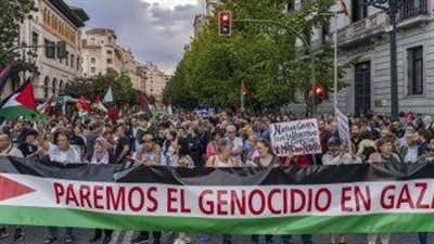 تظاهرات بالآلاف للتضامن مع الشعب الفلسطيني ببلغاريا والمغرب والدار البيضاء