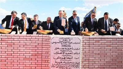 محافظ الفيوم والسفير الياباني يضعان  حجر الأساس لمصنع 