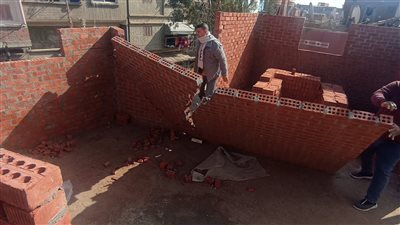 رئاسة شربين تنفذ حملة لإزالة مخالفات البناء بنطاق القرى