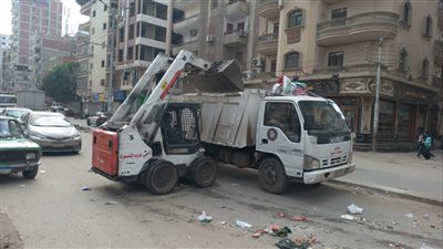 رفع 1270 طن قمامة وأتربة بالمنطقة المركزية بالدقهلية