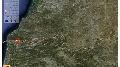 عاجل.. حزب الله يستهدف موقع جل علام في جنوب لبنان