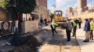 رصف ورفع كفاءة شارع المعهد الديني بالزقازيق بطول 4 كم وبتكلفة 10 مليون جنيه