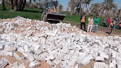 إزالة 9 حالات تعدٍ على الأراضي الزراعية في سنورس بالفيوم 