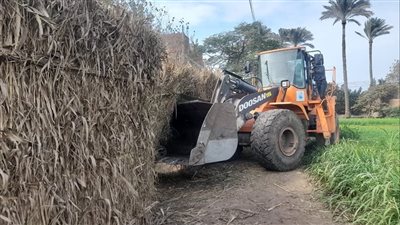  إزالة 5 حالات تعدٍ على الأراضي الزراعية بكفر شكر