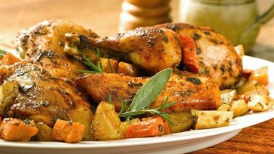 للدايت.. طريقة عمل دجاج بالفرن مع الخضار الصحي