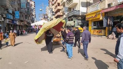 رفع 1065حالة إشغال طريق مخالف بالبحيرة