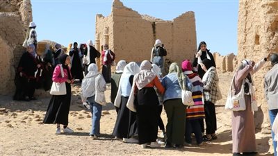 جولة بمعبد هيبس ومقابر البجوات ضمن الملتقى 15 لفتيات المحافظات الحدودية