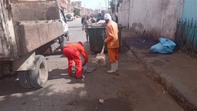 حملة لرفع المخلفات بشوارع مدينة دشنا بقنا