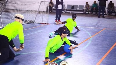 فوز فريق السكة الحديد ببطولة الدوري لكرة الهدف للمكفوفين 