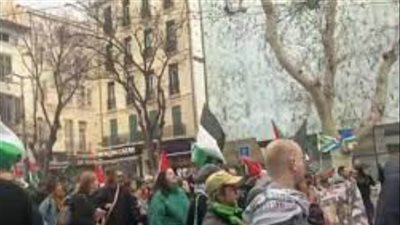احتجاجات في مارسيليا تنديدا بالعدوان الإسرائيلي على غزة 