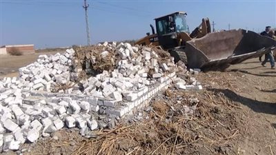 إزالة 16 حالة بناء مخالف ضمن الموجة الثانية والعشرين بالفيوم 