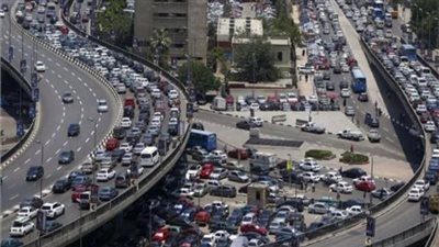 الحالة المرورية بكوبري أكتوبر 