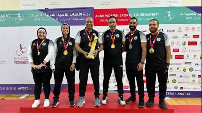 مجلس سبورتنج يستقبل طائرة السيدات بعد الفوز بكأس دورة الألعاب العربية لأول مرة