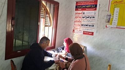 الكشف على 1555 مريضاً فى قافلة بقرية كفر المحمدية بالدقهلية