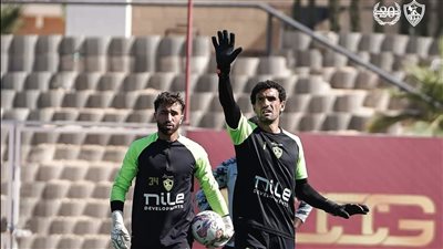 مران الزمالك..تدريبات قوية لرباعى حراس مرمى 