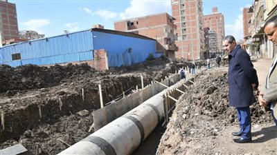 محافظ الغربية يتابع الاعمال الجارية بمحور ام القرى بحي ثان طنطا 