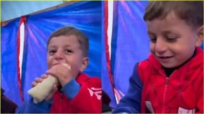طفل فلسطيني يعثر على شطيرة شاورما دجاج.. كنز في الصحراء