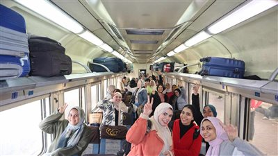  تخصيص قطار الشباب لأعضاء الاتحاد العربى للشباب والبيئة