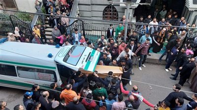 تشييع جنازة مريم مجدي ضحية زوجها بسويسرا من مدينة شربين