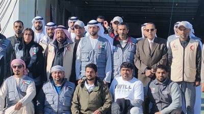 محافظ شمال سيناء يستقبل سفينة المساعدات الإماراتية