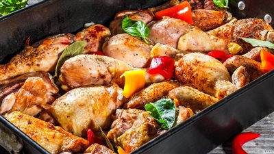 أسهل طريقة لعمل صينية دجاج بالفرن